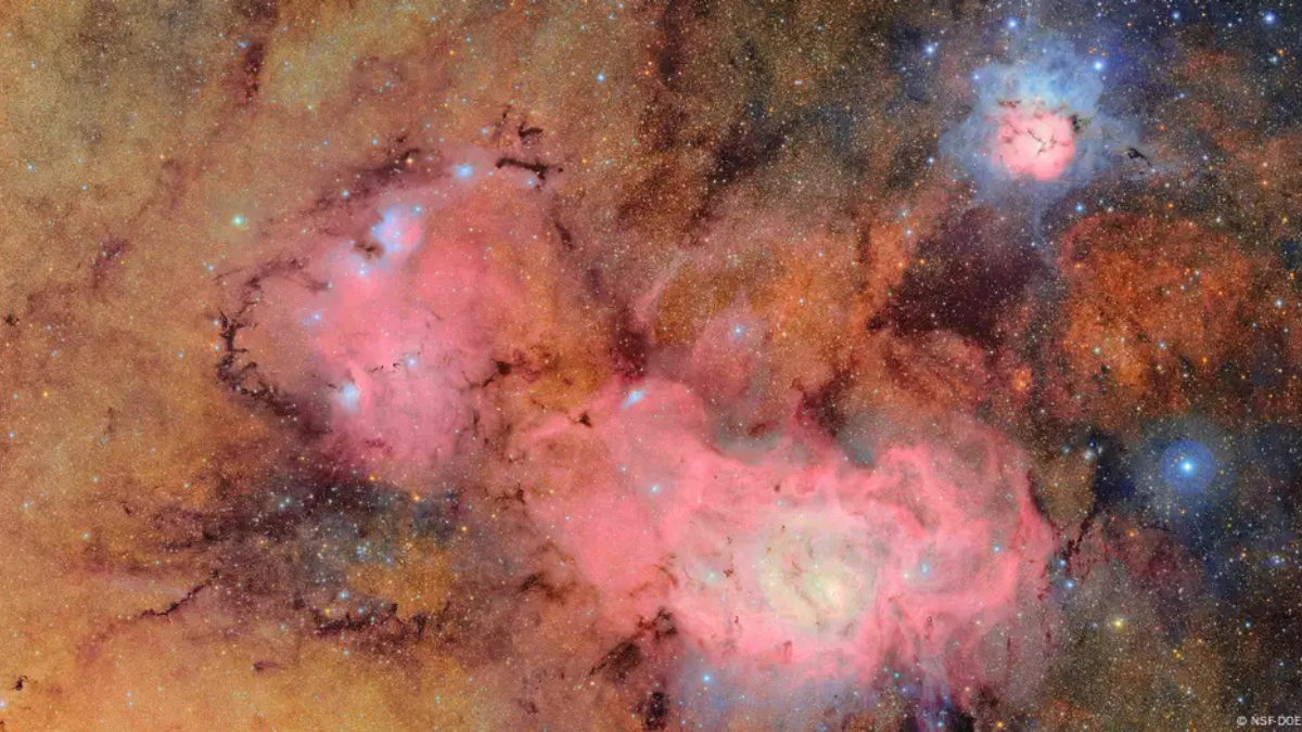 Así captó el observatorio Vera Rubin las nebulosas Trífida y Laguna