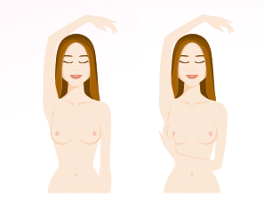 Paso 2 autoexploración mamaria